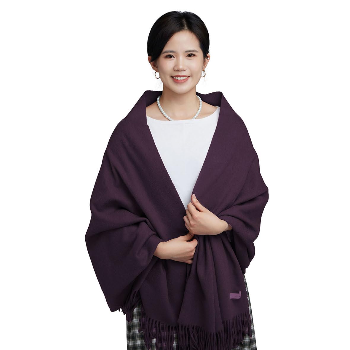 LaniLani 100% Merino Wool Scarf Shawl for Women, Warm and Oversized, Pashmina Cashmere feel, 78” x 28”, Winter Gift for Women