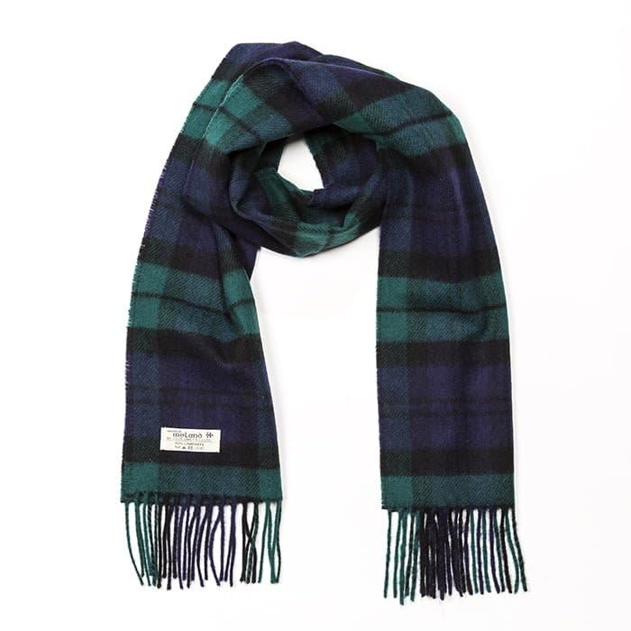 Biddy Murphy 100% Irish Wool Scarf for Women & Men, Soft & Warm, Plaid Tartan, 9" x 78"