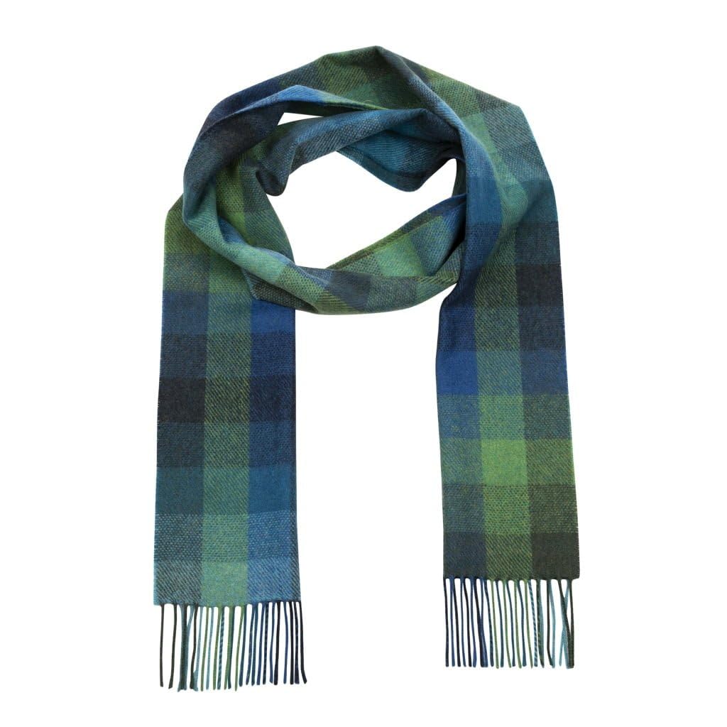 Biddy Murphy 100% Irish Wool Scarf for Women & Men, Soft & Warm, Plaid Tartan, 9" x 78"