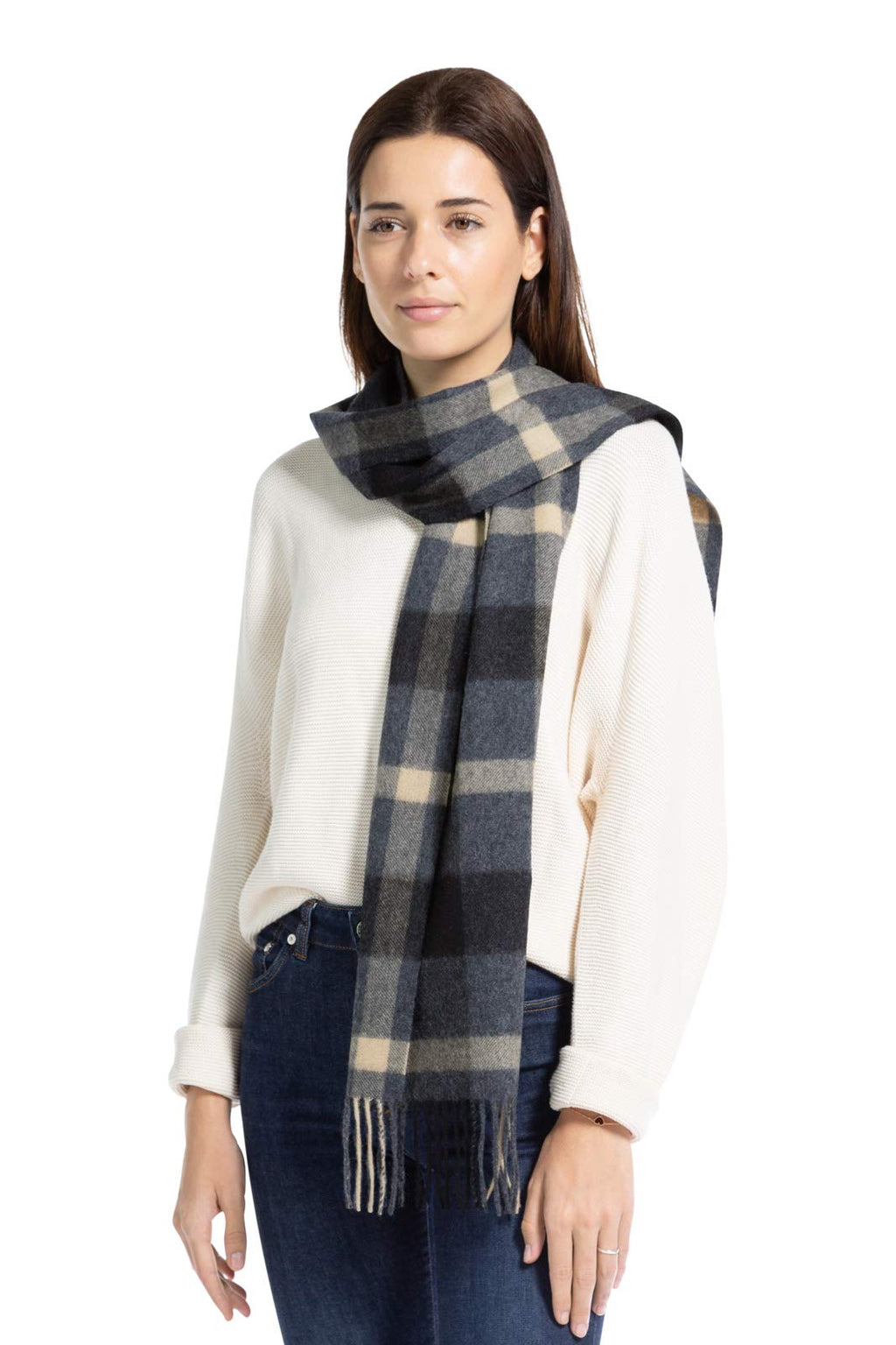 Fishers Finery Women's 100% Pure Cashmere Winter Scarf