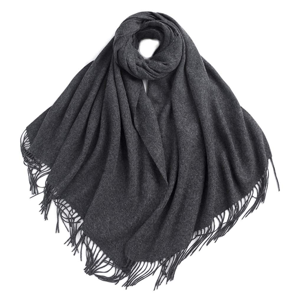 LaniLani 100% Merino Wool Scarf Shawl for Women, Warm and Oversized, Pashmina Cashmere feel, 78” x 28”, Winter Gift for Women