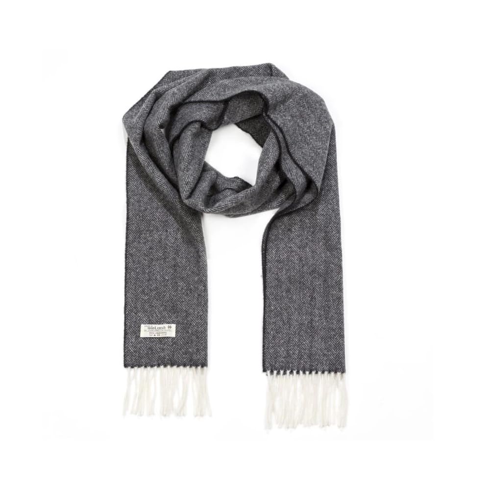 Biddy Murphy 100% Irish Wool Scarf for Women & Men, Soft & Warm, Plaid Tartan, 9" x 78"