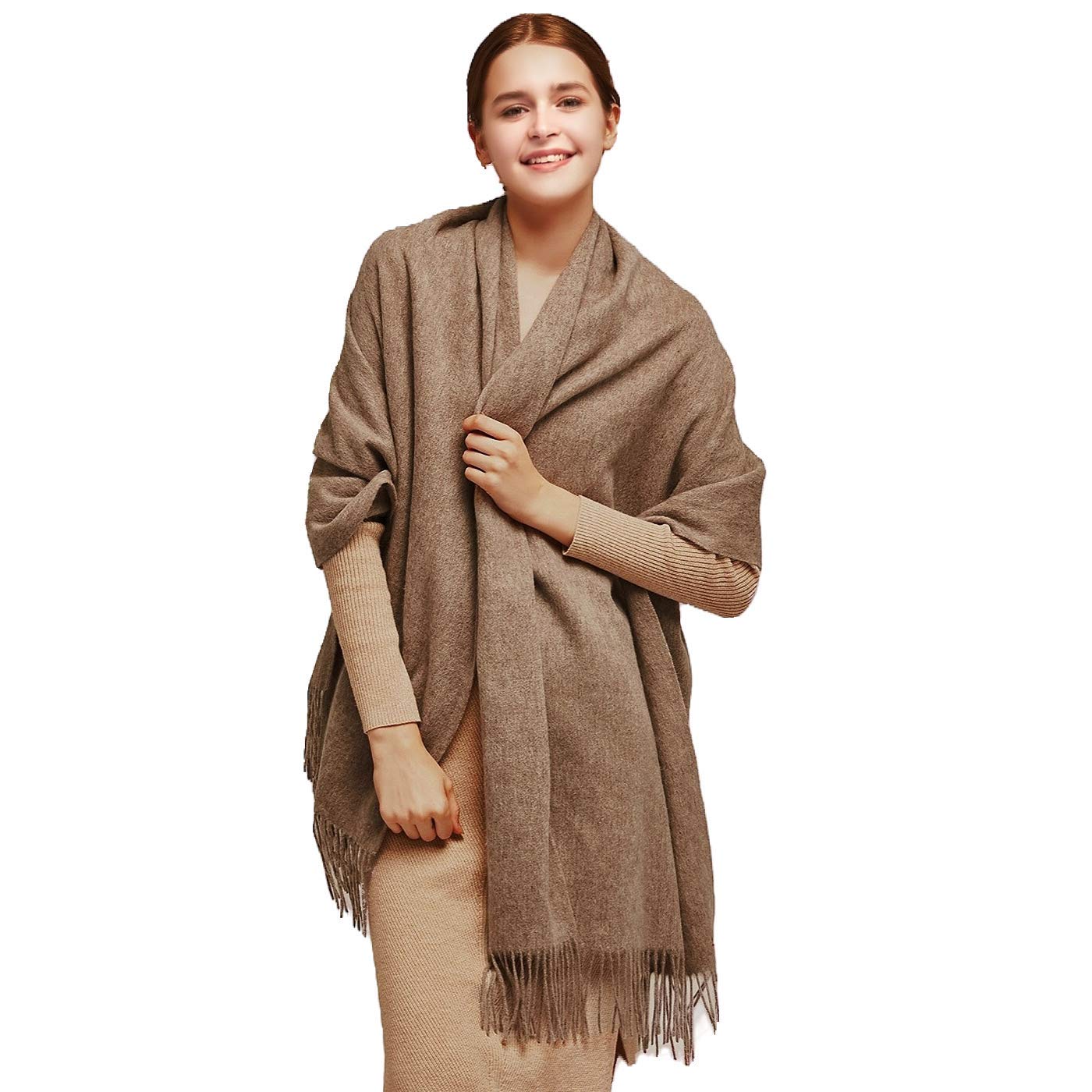 LaniLani 100% Merino Wool Scarf Shawl for Women, Warm and Oversized, Pashmina Cashmere feel, 78” x 28”, Winter Gift for Women