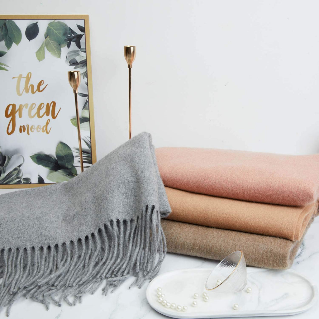 LaniLani 100% Merino Wool Scarf Shawl for Women, Warm and Oversized, Pashmina Cashmere feel, 78” x 28”, Winter Gift for Women