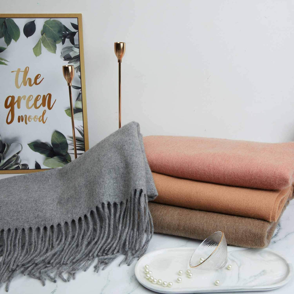 LaniLani 100% Merino Wool Scarf Shawl for Women, Warm and Oversized, Pashmina Cashmere feel, 78” x 28”, Winter Gift for Women