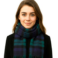 Biddy Murphy 100% Irish Wool Scarf for Women & Men, Soft & Warm, Plaid Tartan, 9" x 78"