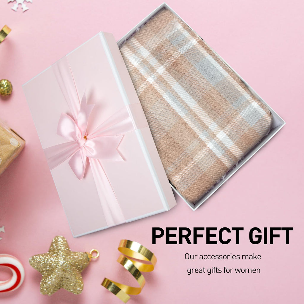 YSense Winter Scarf for Women, Fashion Long Plaid Scarves Warm Big Tartan Blanket Wrap Shawl Ladies Gifts
