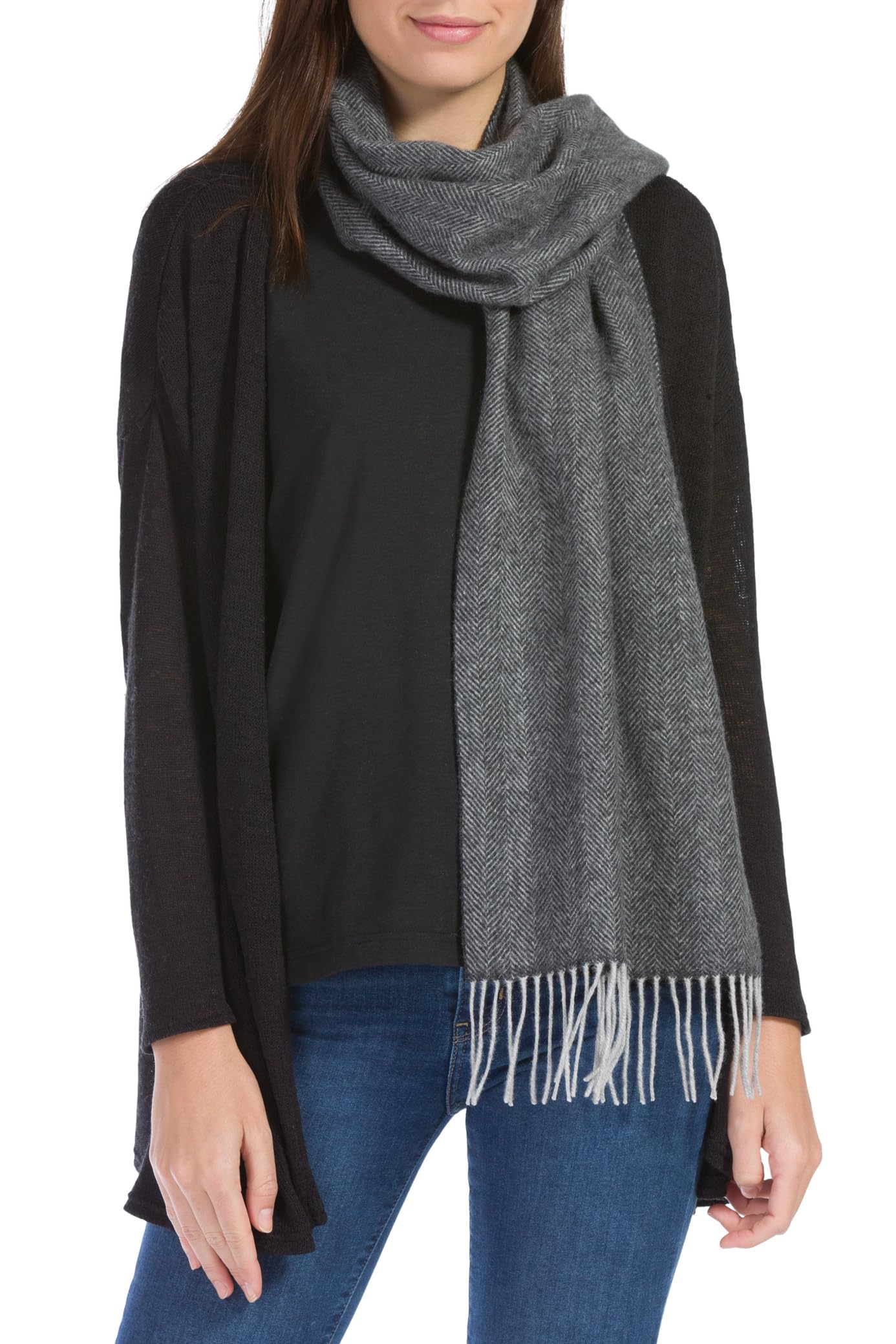 Fishers Finery Women's 100% Pure Cashmere Winter Scarf