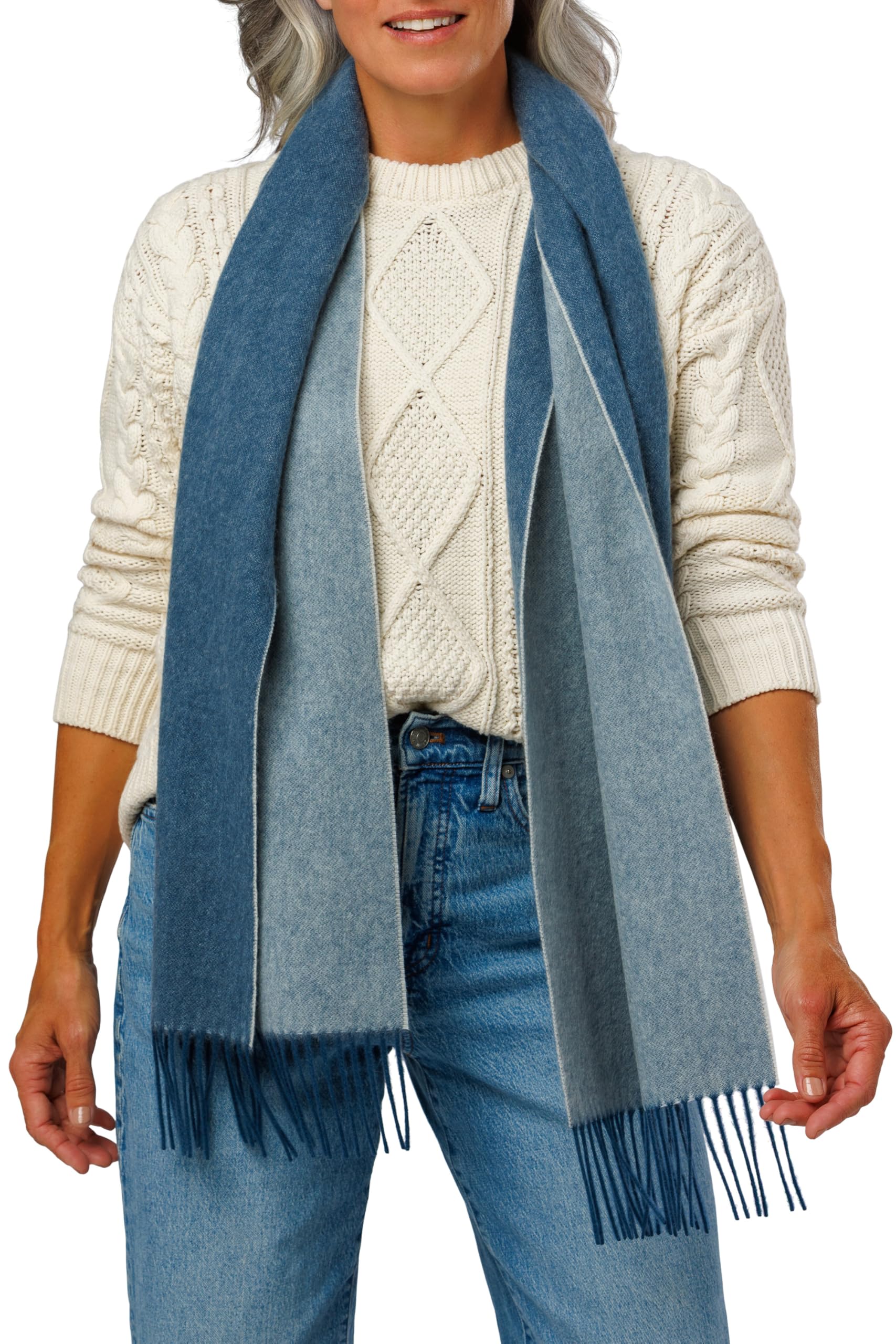 Fishers Finery Women's 100% Pure Cashmere Winter Scarf