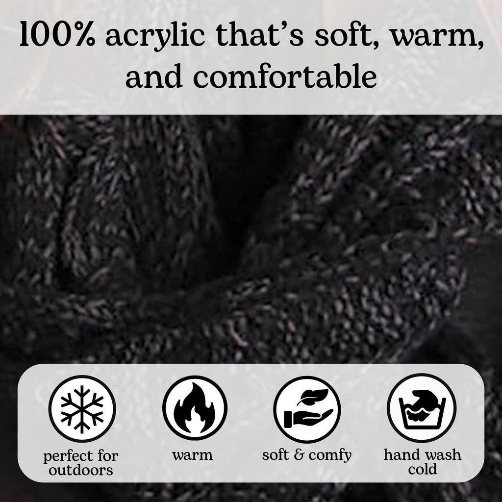 Funky Junque Hat Scarf Glove Set for Women – Matching Winter Set with Oversized Slouchy Beanie, Infinity Scarf & Cozy Gloves