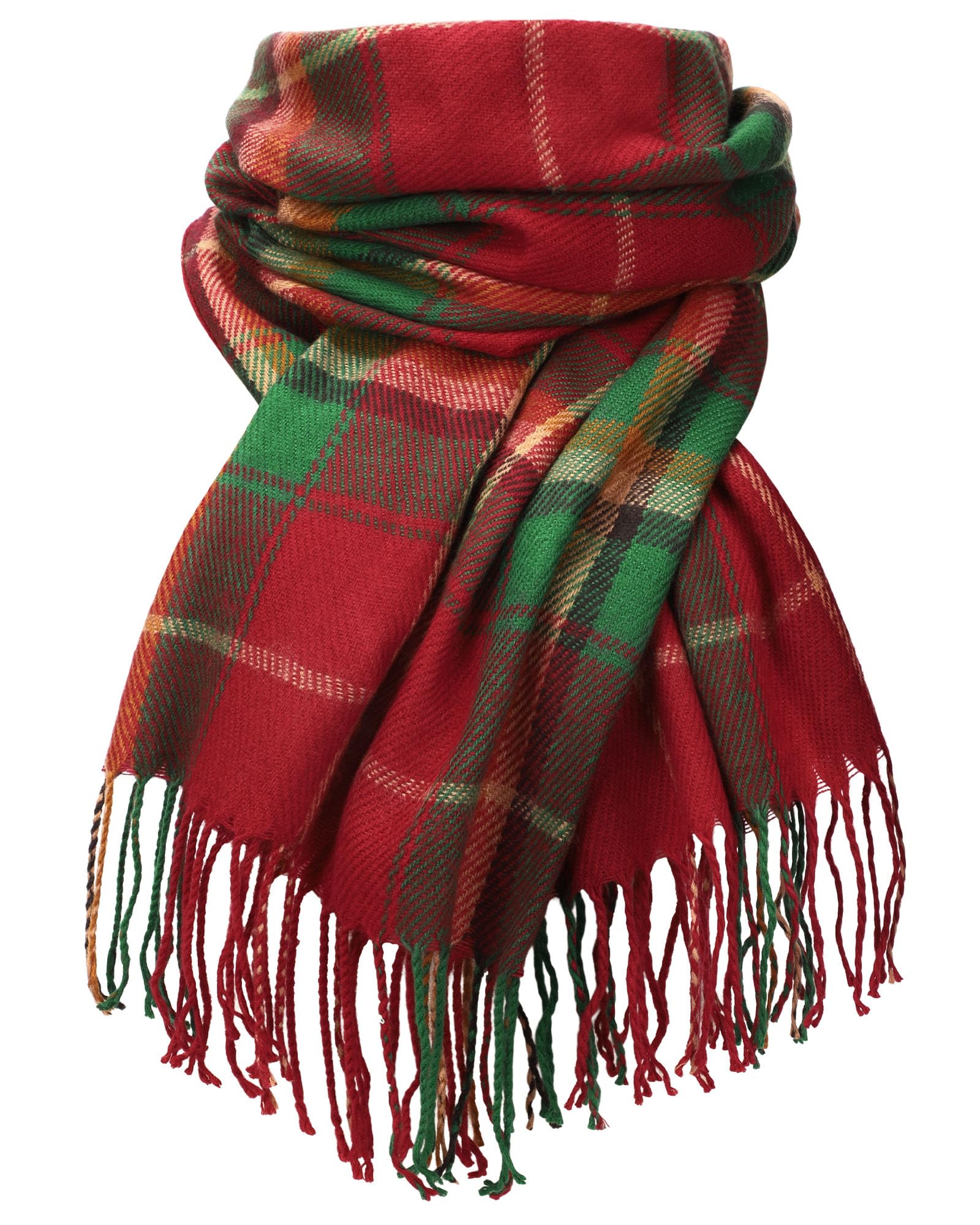 YSense Winter Scarf for Women, Fashion Long Plaid Scarves Warm Big Tartan Blanket Wrap Shawl Ladies Gifts