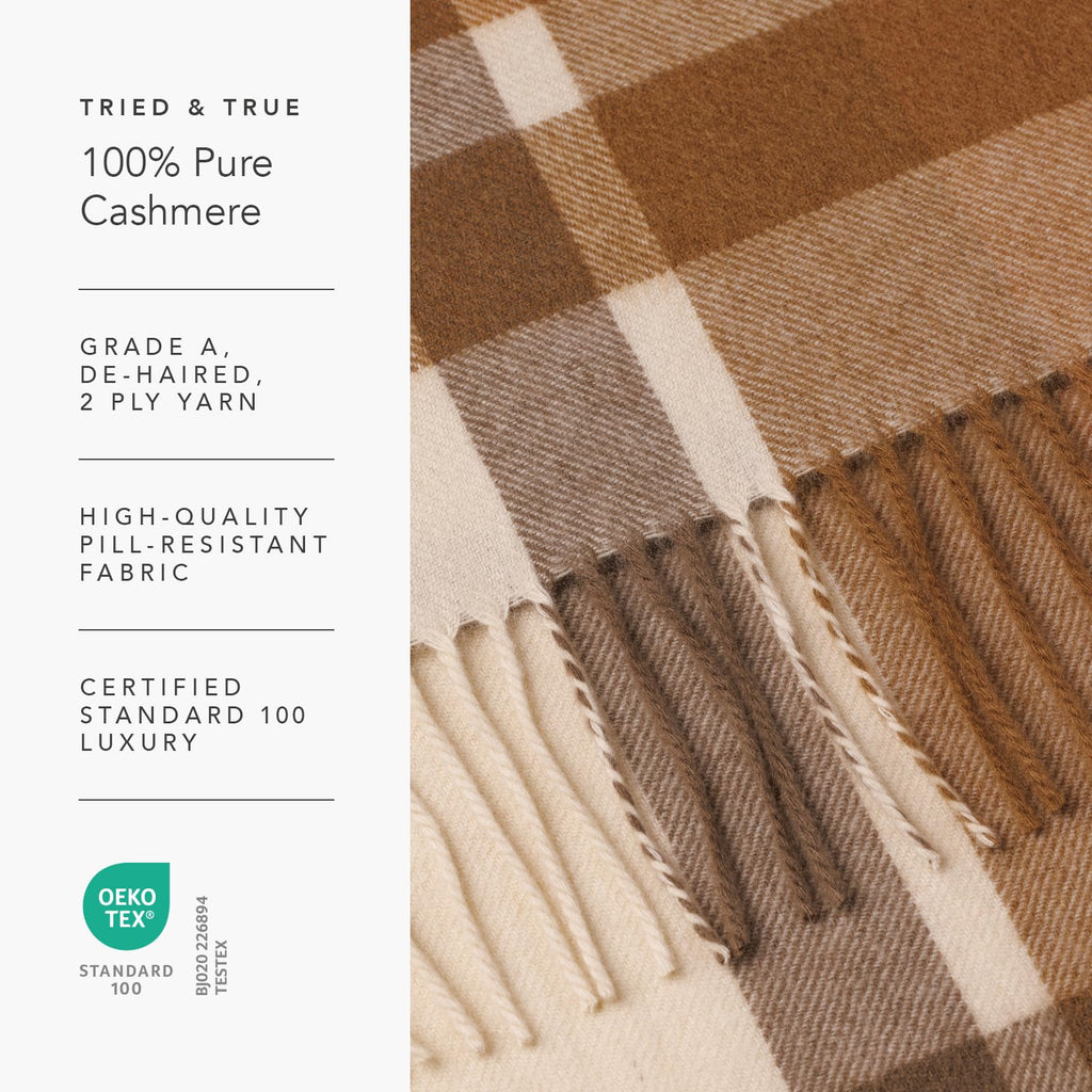 Fishers Finery Women's 100% Pure Cashmere Winter Scarf