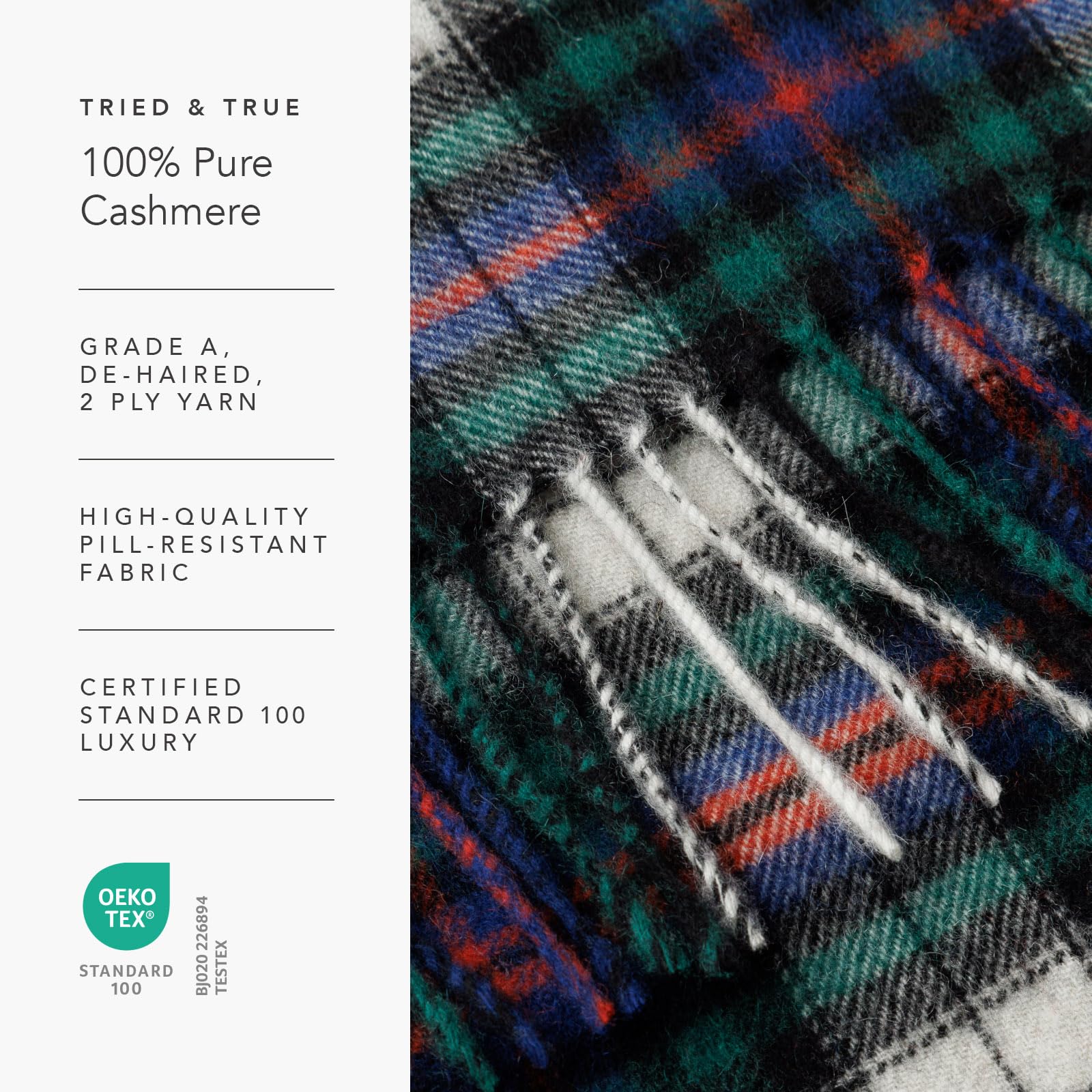 Fishers Finery Women's 100% Pure Cashmere Winter Scarf