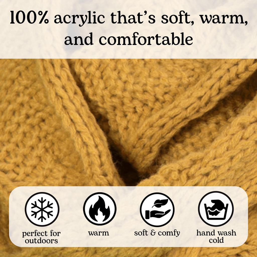 Funky Junque Hat Scarf Glove Set for Women – Matching Winter Set with Oversized Slouchy Beanie, Infinity Scarf & Cozy Gloves