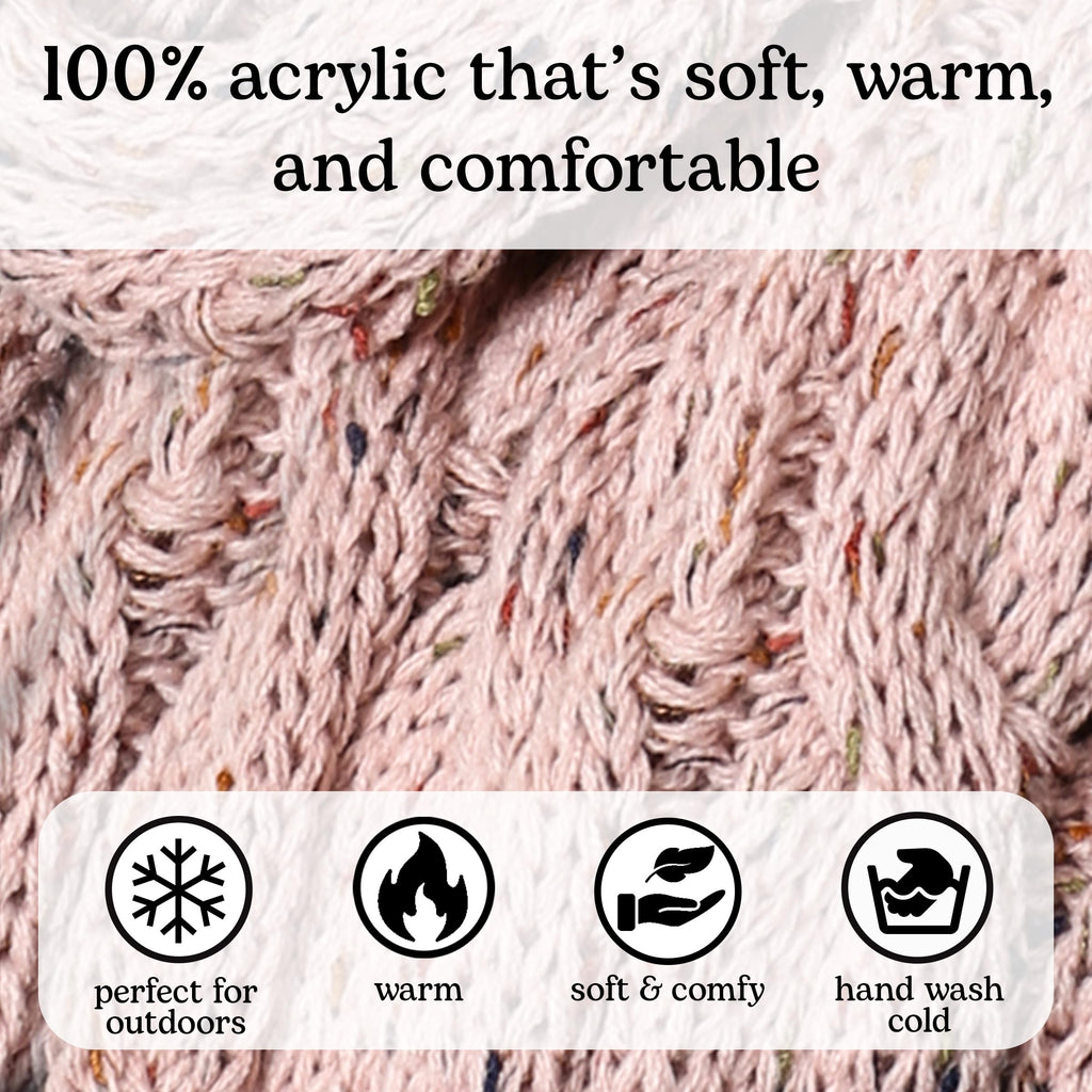 Funky Junque Hat Scarf Glove Set for Women – Matching Winter Set with Oversized Slouchy Beanie, Infinity Scarf & Cozy Gloves