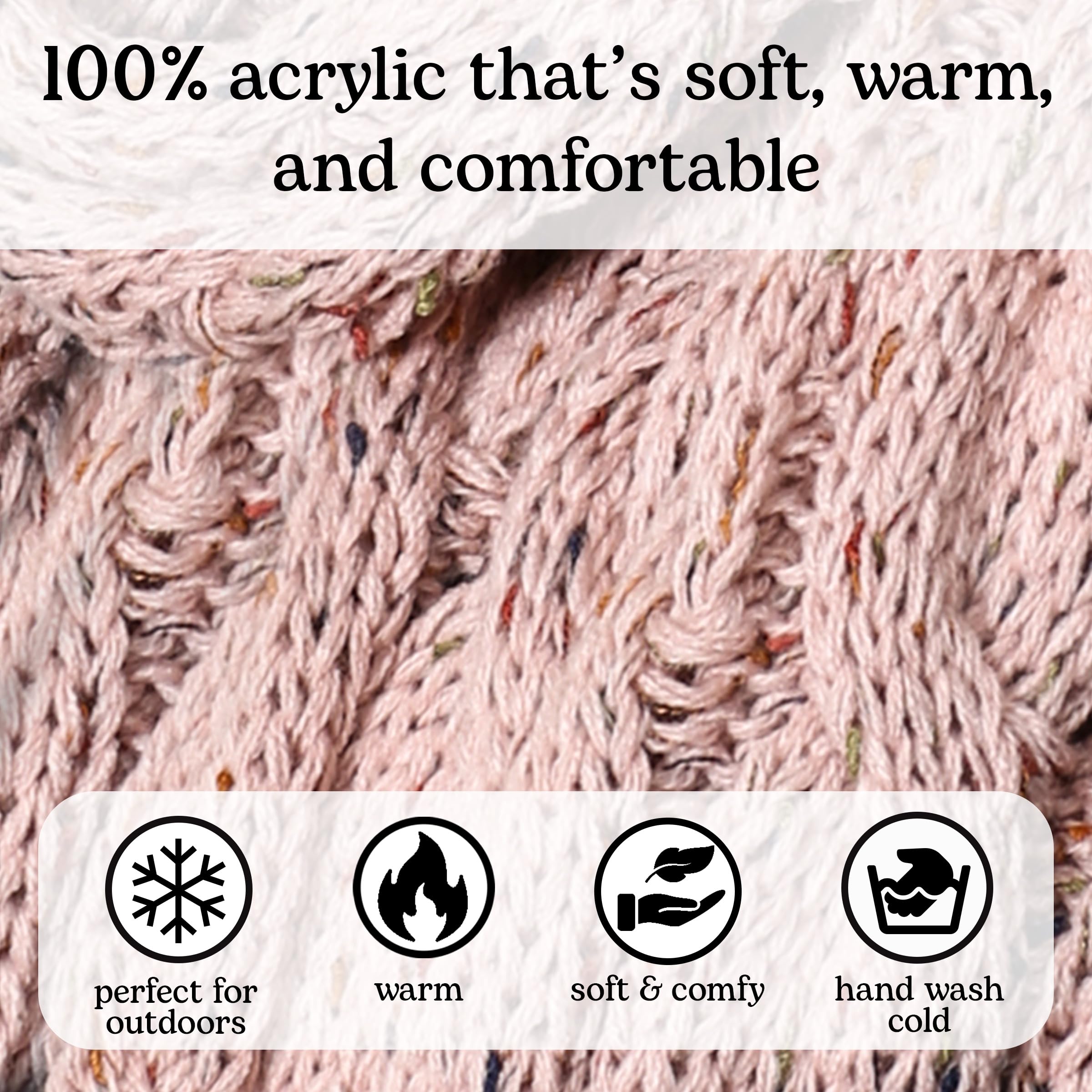 Funky Junque Hat Scarf Glove Set for Women – Matching Winter Set with Oversized Slouchy Beanie, Infinity Scarf & Cozy Gloves