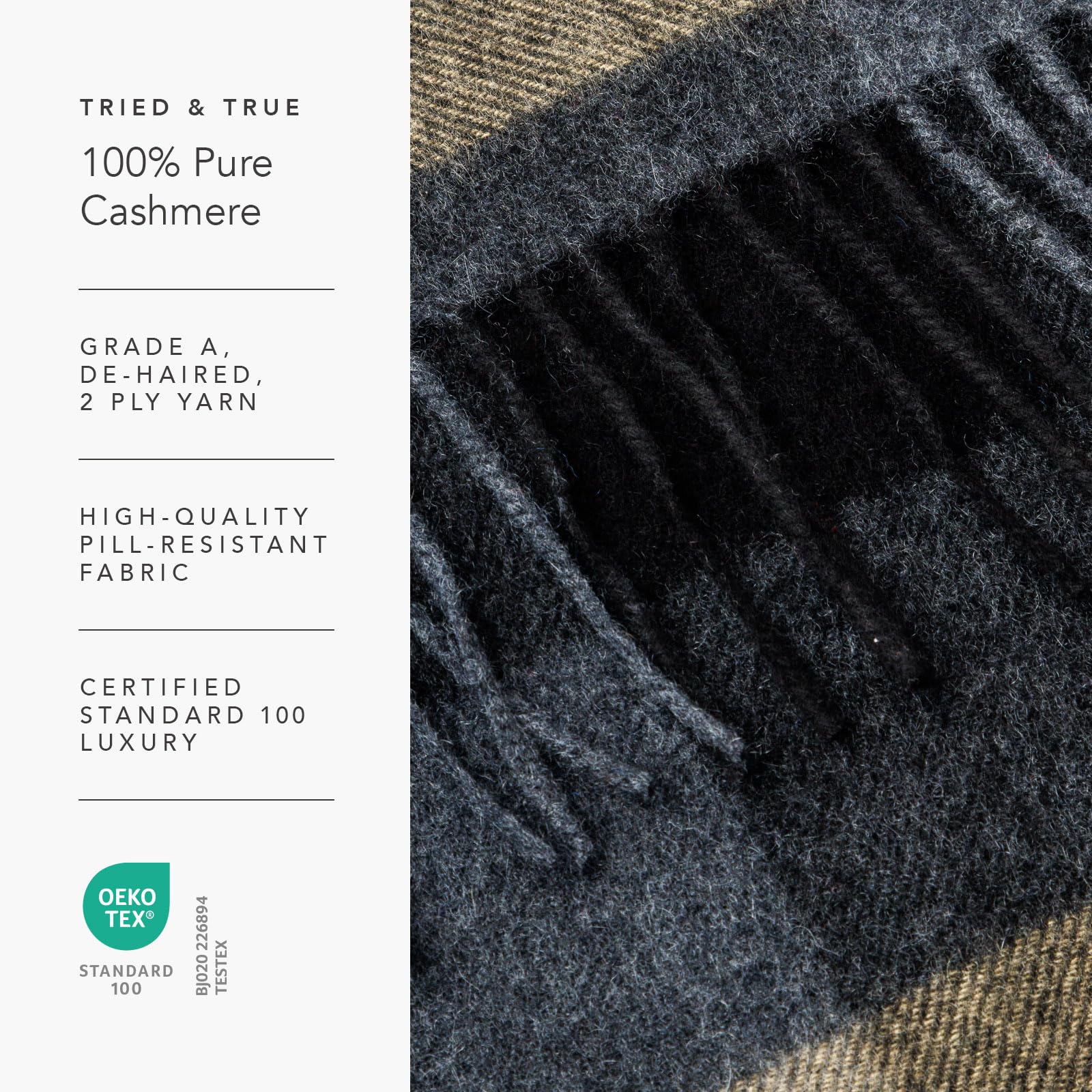 Fishers Finery Women's 100% Pure Cashmere Winter Scarf