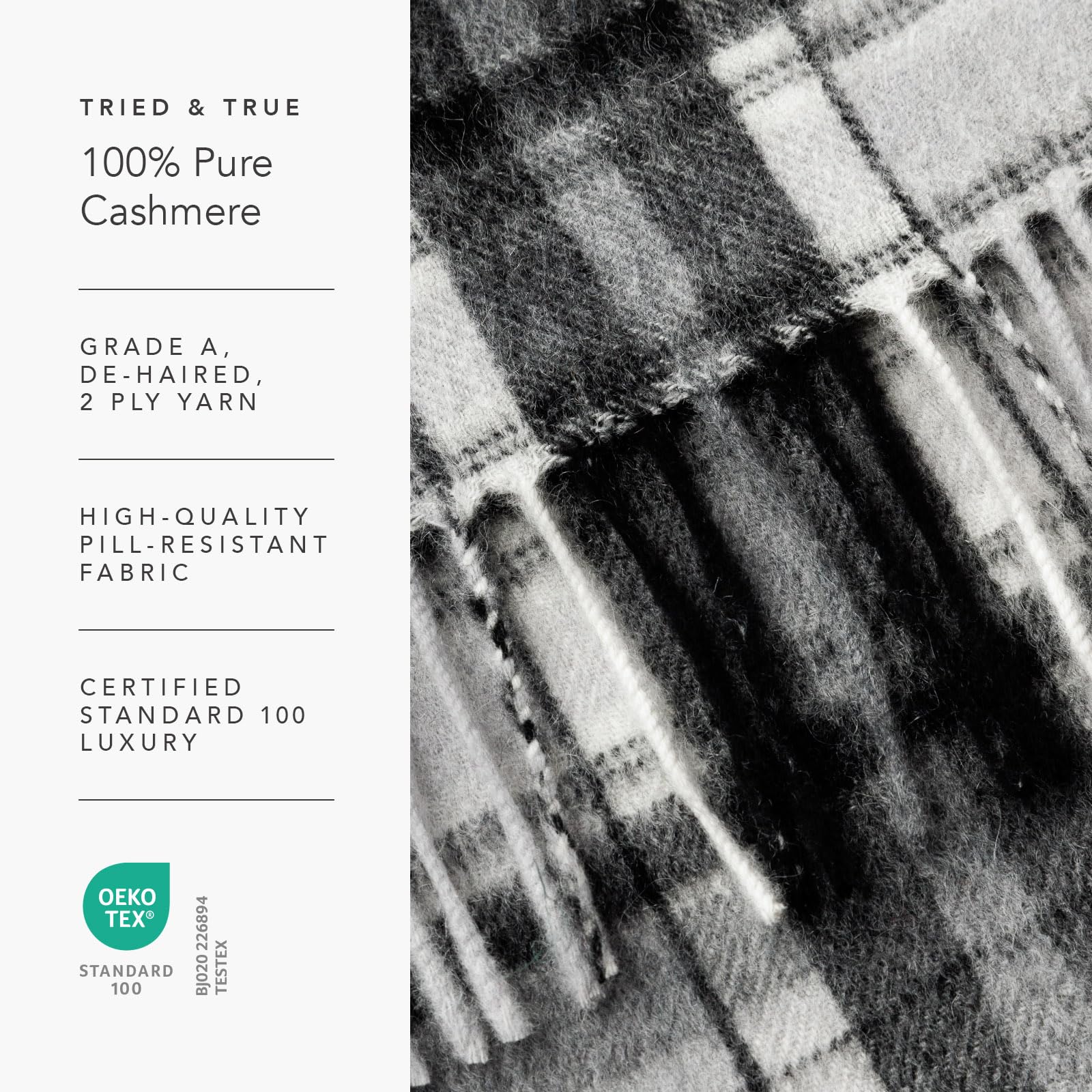 Fishers Finery Women's 100% Pure Cashmere Winter Scarf