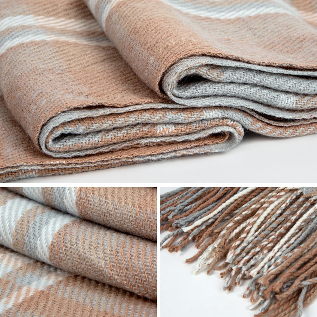 YSense Winter Scarf for Women, Fashion Long Plaid Scarves Warm Big Tartan Blanket Wrap Shawl Ladies Gifts