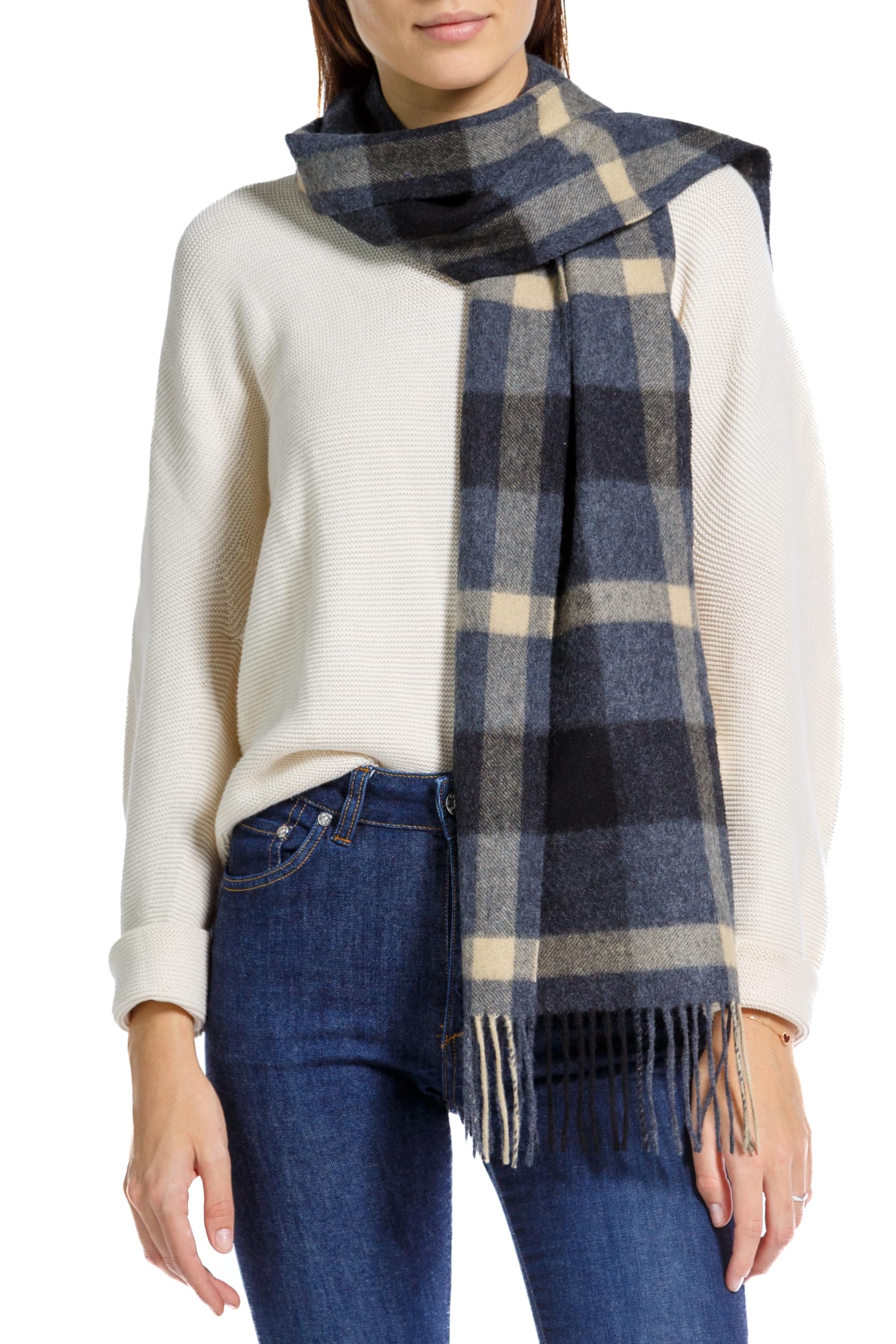 Fishers Finery Women's 100% Pure Cashmere Winter Scarf