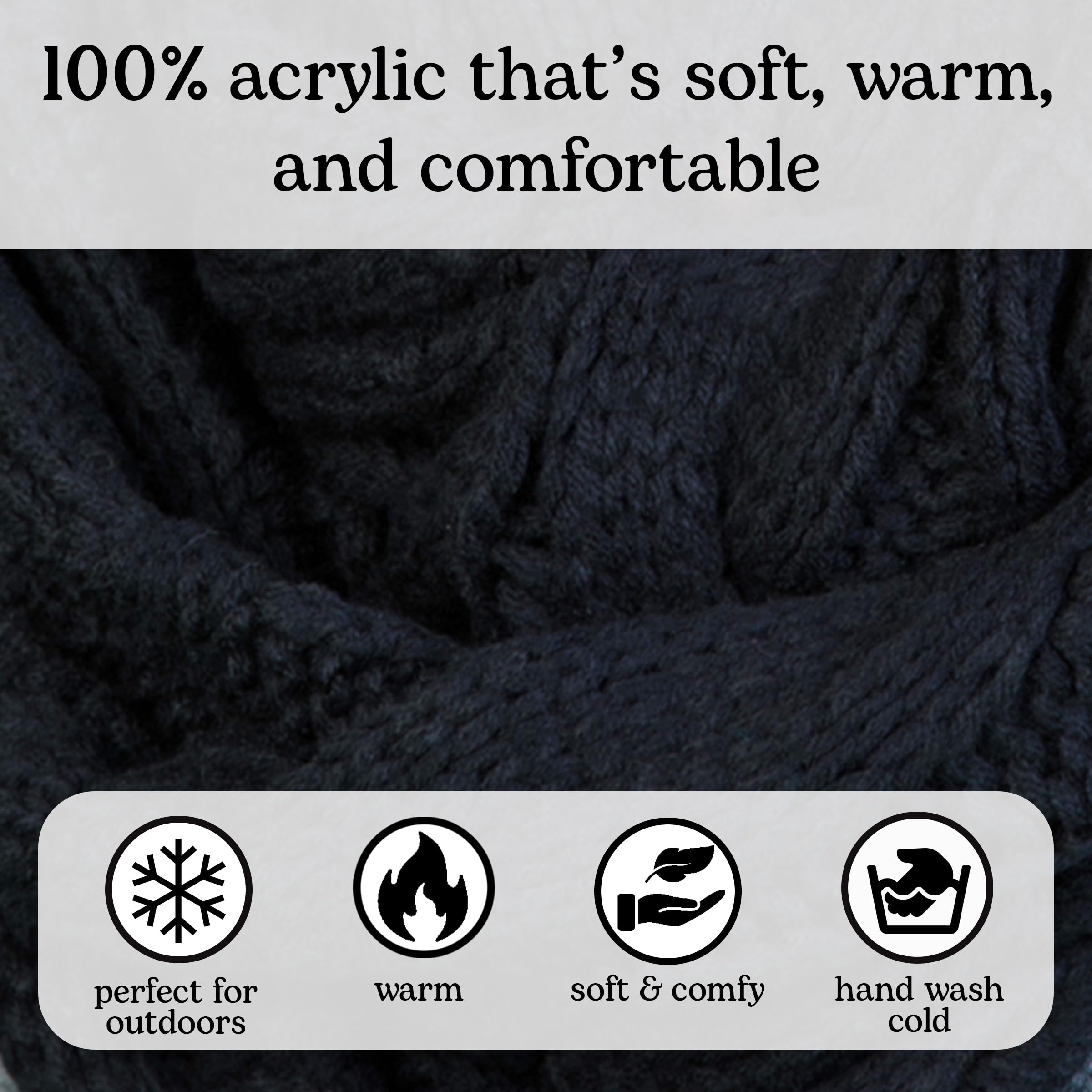 Funky Junque Hat Scarf Glove Set for Women – Matching Winter Set with Oversized Slouchy Beanie, Infinity Scarf & Cozy Gloves