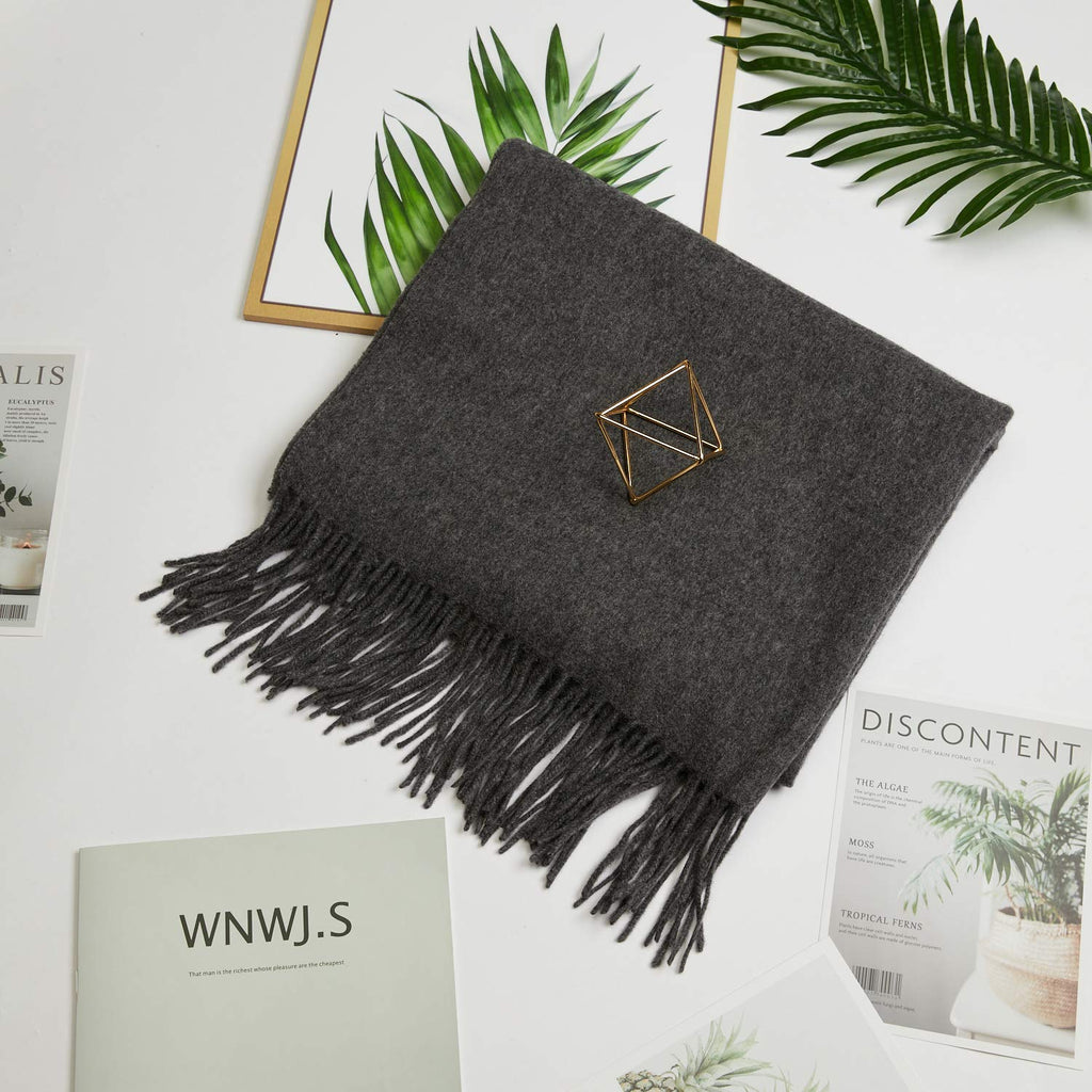 LaniLani 100% Merino Wool Scarf Shawl for Women, Warm and Oversized, Pashmina Cashmere feel, 78” x 28”, Winter Gift for Women