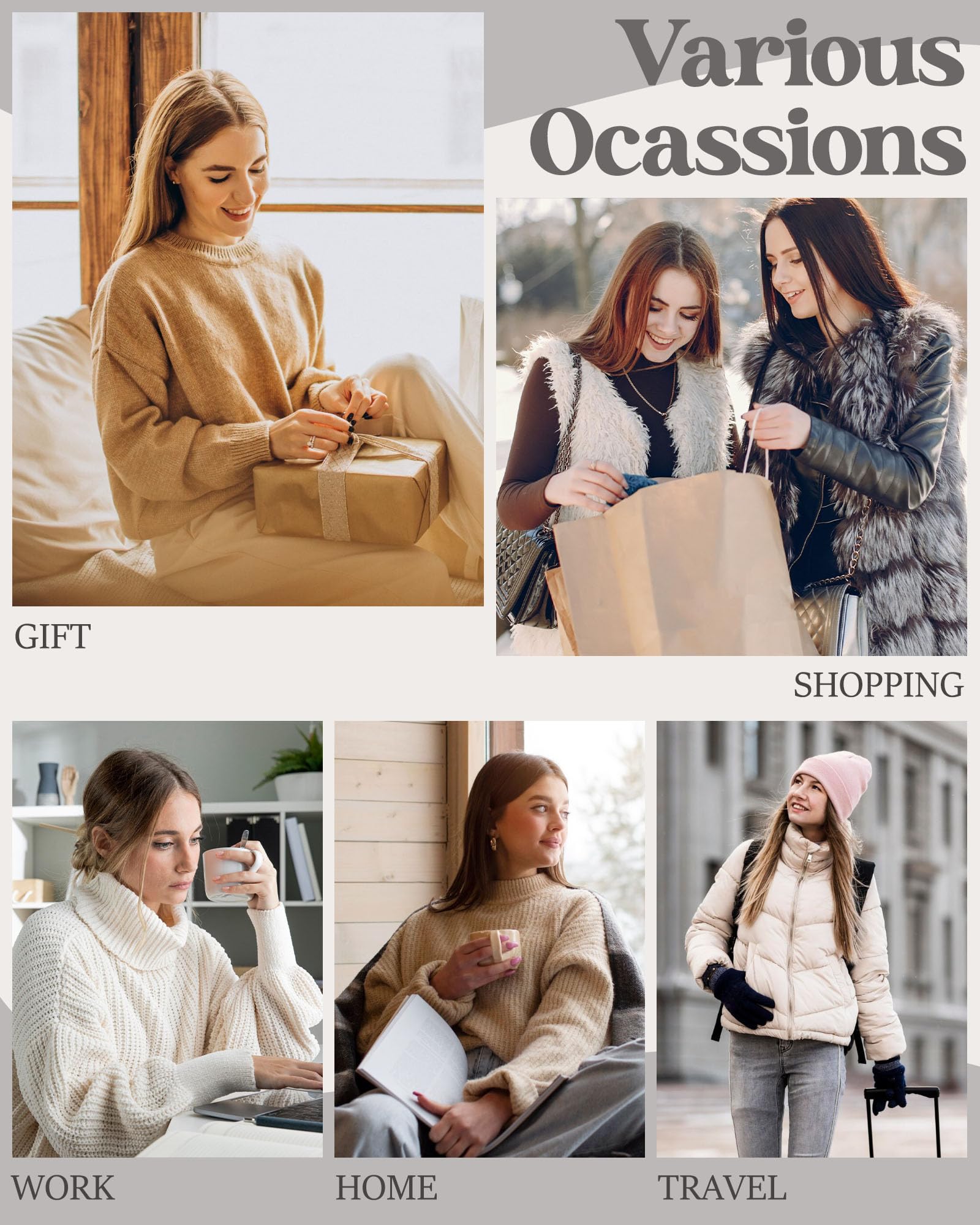 YSense Winter Scarf for Women, Fashion Long Plaid Scarves Warm Big Tartan Blanket Wrap Shawl Ladies Gifts