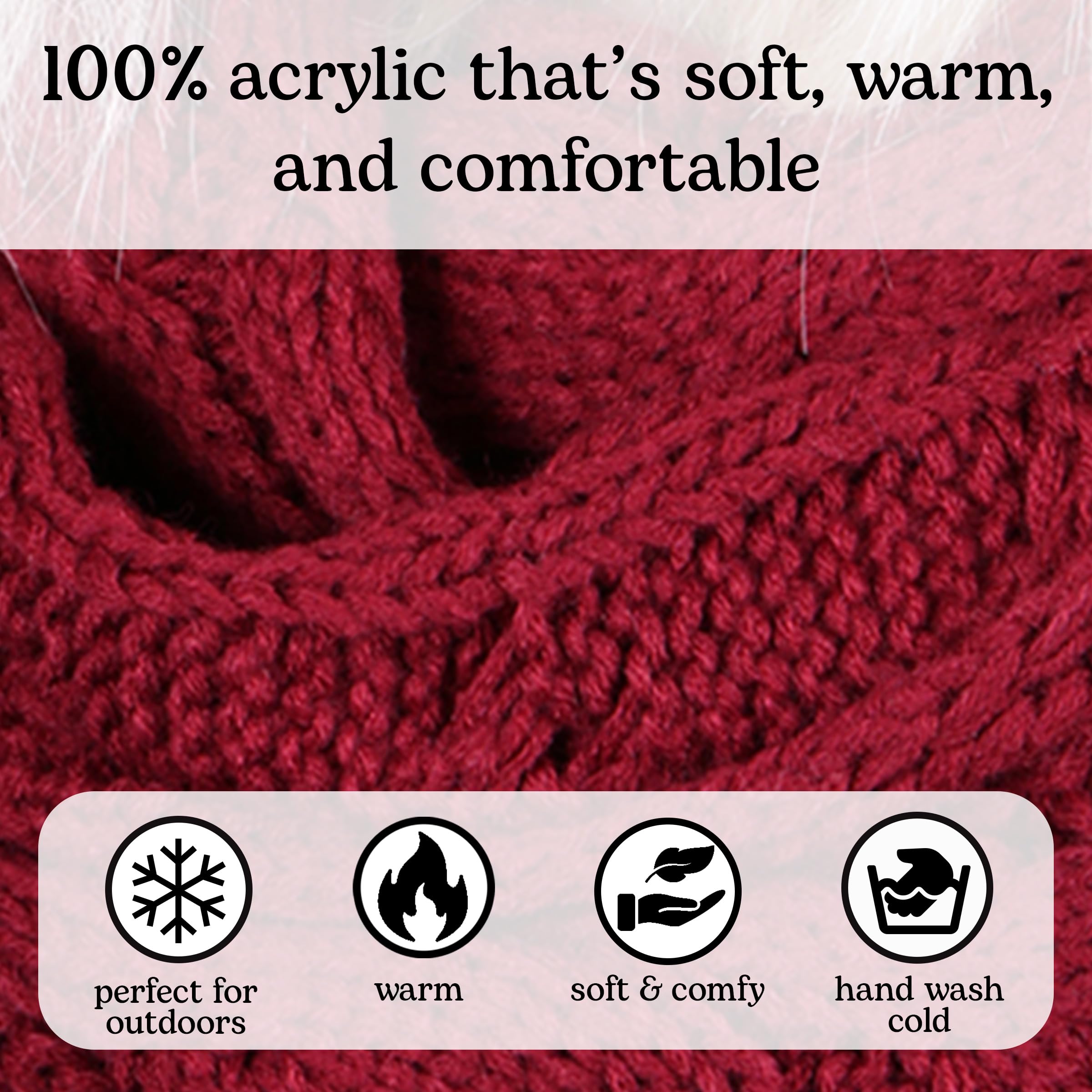 Funky Junque Hat Scarf Glove Set for Women – Matching Winter Set with Oversized Slouchy Beanie, Infinity Scarf & Cozy Gloves