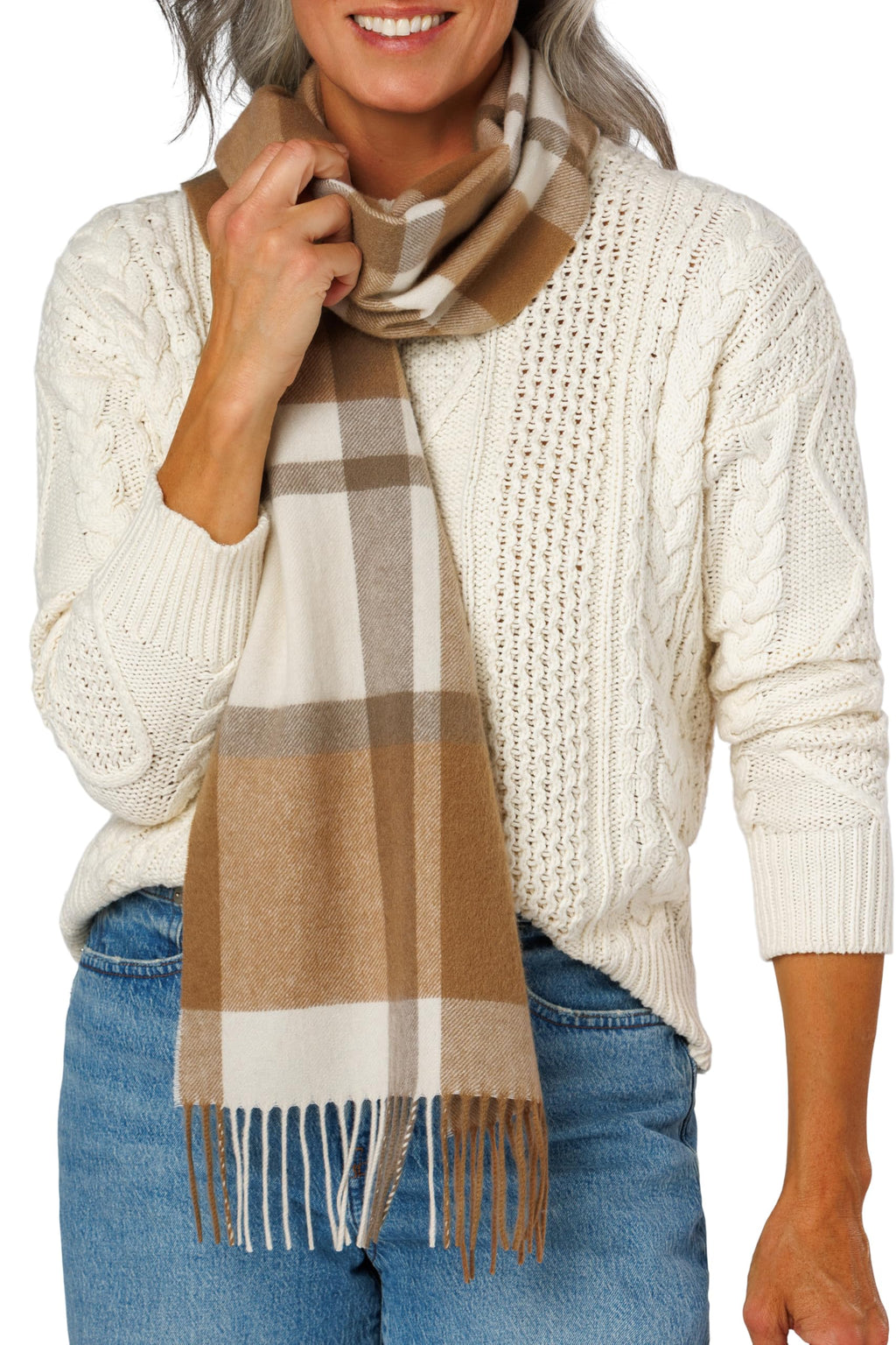 Fishers Finery Women's 100% Pure Cashmere Winter Scarf